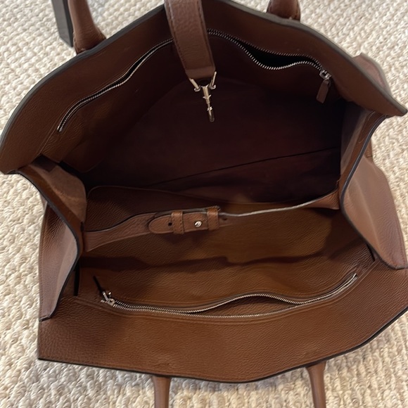 Gucci leather handbag tote, nut brown. - Picture 3 of 4